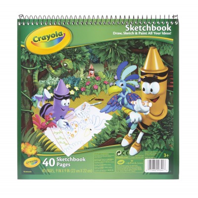 Crayola Heavy Weight Sketchbook, 9 X 9 in, 40 Sheets, White   000358481